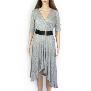 NWT. Sandra Darren Gray High Low Dress